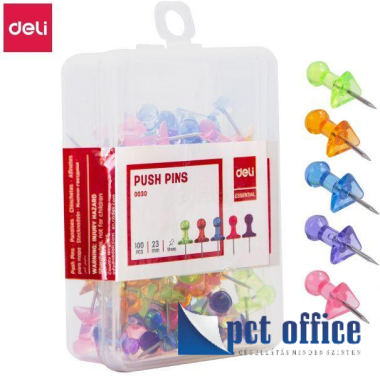 Rajzszeg 100 db-os parafatáblához átlátszó DELI 0030