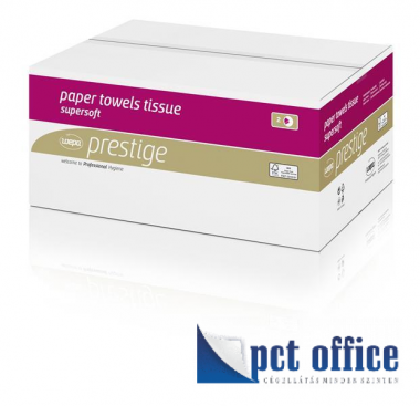 Kéztörlő Z hajtogatott 2 rétegű fehér 20,6 x 24 cm Supermini Wepa Satino Prestige 275260 200 lapos