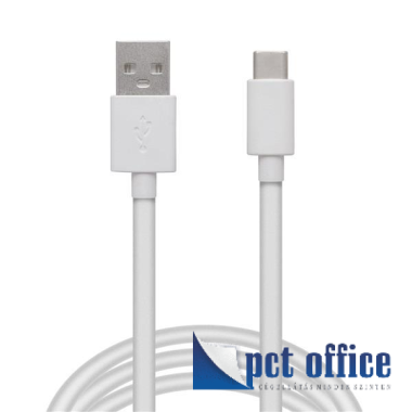 Adat és töltőkábel, 1 m Delight 2.0 USB Type-C fehér
