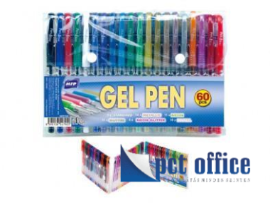 Zseléstoll készlet 60 db-os MFP (standard,metál,neon,glitter,neon glitter,pasztell)