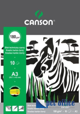 Fotókarton A3 10 lap 160 gr Fekete Canson