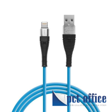 Adat és töltőkábel, 1 m Delight 2.0 USB Lightning (iPhone) , szilikonos bevonat, vegyes színekben