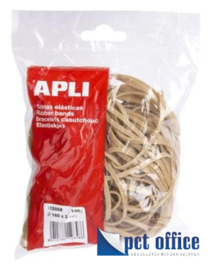 Postázó gumigyűrű, 160x3 mm, APLI, 100g