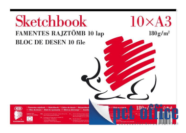 Skiccfüzet A3 10 lap ICO / Rajzlaptömb famentes