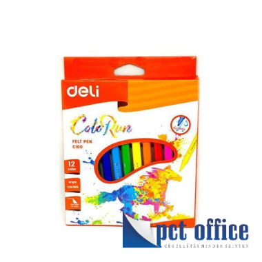 Filctoll készlet 12 db-os Vízbázisú Rostirón Deli C100 Color Run