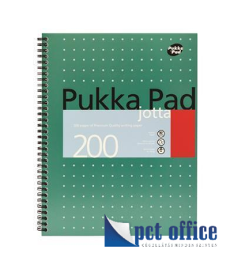 Spirálfüzet A4+ kockás Pukka Pad 100 lapos Metallic Jotta