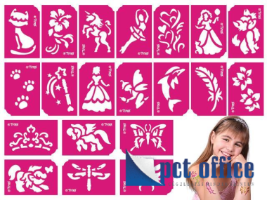 Sablon csillámtetováláshoz 21 db-os Tytoo Lányos