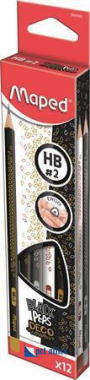 Grafitceruza háromszögletű HB Maped Black Peps Decorated