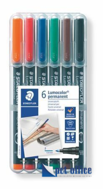 Alkoholos marker készlet 6 db-os STAEDTLER Lumocolor 318 F 0,6 mm