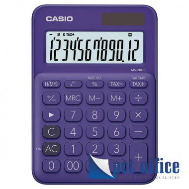 Számológép asztali 12 számjegy Casio MS 20 UC PL Lila