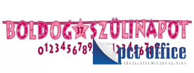 Party Kellék Felirat Boldog Szülinapot számozható vegyesen