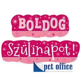 Party Kellék Banner Boldog Szülinapot vegyesen