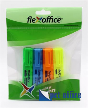 Szövegkiemelő készlet Flexoffice 4 mm HL05 4 színű