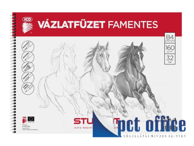 Vázlatfüzet B4 32 lap ICO Student famentes