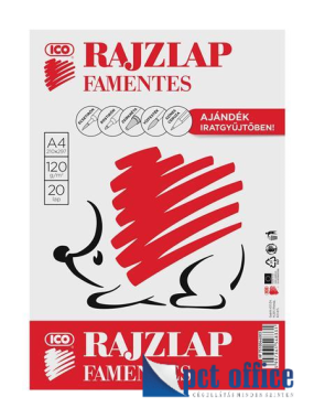 Rajzlap A4 20 lap ICO Süni famentes