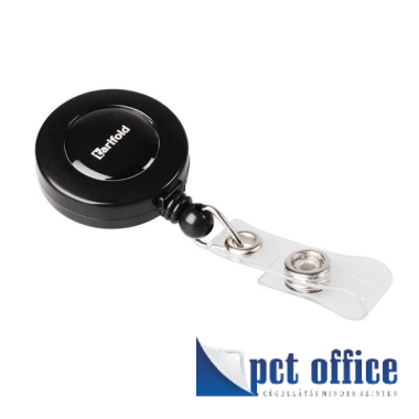 Kihúzható patentos azonosítókártya tartó 60 cm-re, fekete, DJOIS