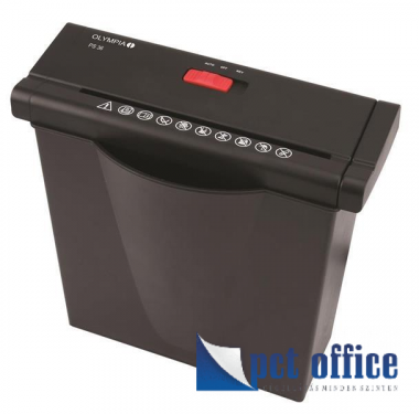Iratmegsemmisítő, csík, 6 lap, Olympia PS36 Fekete