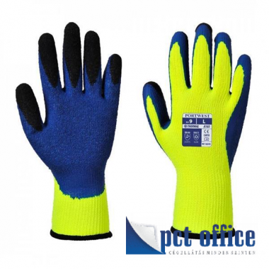 Munkáskesztyű Duo-Therm, citromsárgakék Portwest