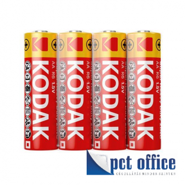 Elem Kodak Extra Zinc Heavy Duty AA ceruza 4 db-os Bulk Piros, féltartós