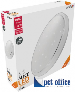 Mennyezeti Lámpa LED IP44 Avide Alice 18W 330x100 mm NW 4000K