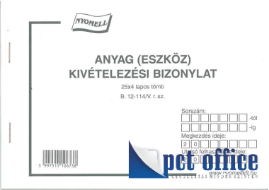 Nyomtatvány, készletkivételezési bizonylat, 25x4, A5, VICTORIA 