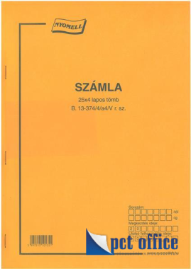 B.13-374/V Számlatömb A4 25x4