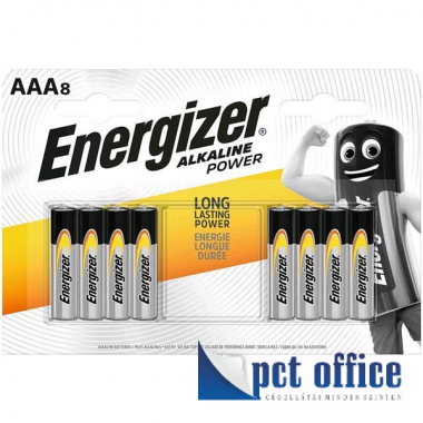 Elem, AAA mikro, 8 db, ENERGIZER Alkaline Power