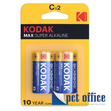 Elem Kodak Max 2 db C/LR14/MN1400/KC/LR14/L/AM2/4014/Baby/AM2 tartós