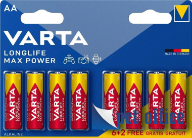 Elem, AA ceruza, 5+3 db, VARTA Longlife Max Power