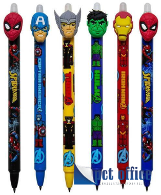 Zseléstoll nyomógombos Colorino Radírozható Disney Avengers&Spiderman 0,5 mm Kék