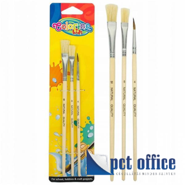 Ecsetkészlet 3 db-os natúr Colorino Kids