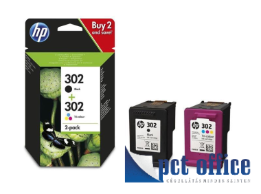 Tintapatron Hp 302 F6U66A Black + Hp 302 F6U65AE Color Multipack Eredeti