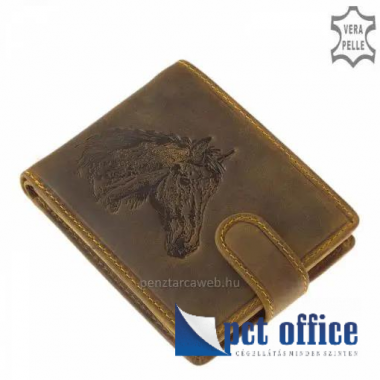 Pénztárca Férfi bőr Green Deed LFE08/T lovas mintával