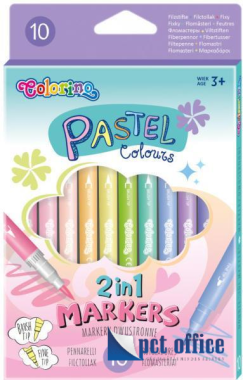 Filctoll készlet 10 db-os Kétvégű Pasztell Colorino Kids