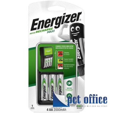 Tölthető elemtöltő, akkutöltő 5 db-os Energizer Maxi AA/AAA ceruza/mikro + 4x2000 mAh AA