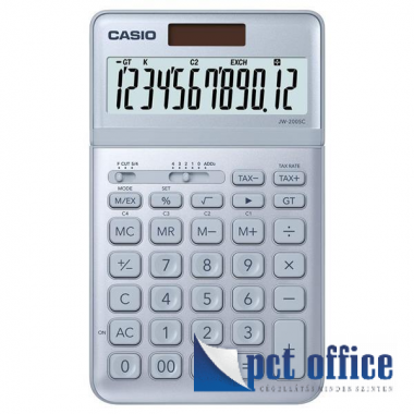 Számológép asztali 12 számjegy Casio JW 200 TW Blue