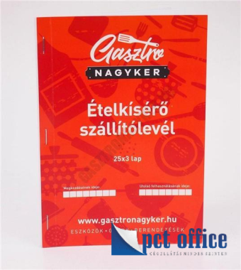 Ételkísérő szállítólevél 25x3
