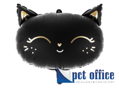 Lufi Fóliás Forma 48x36 cm Fekete cicafej