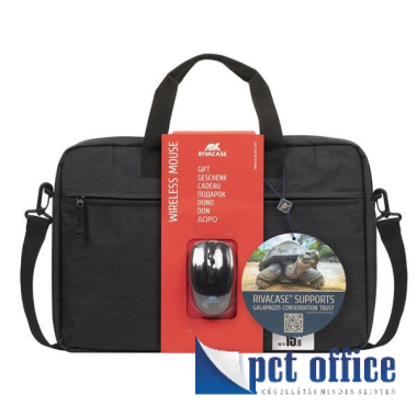 Notebook táska, 15,6 vezeték nélküli egérrel, RIVACASE Regent 8038, fekete