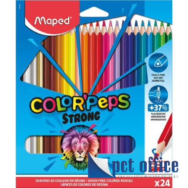 Színes Ceruza 24 db-os háromszögletű Maped Color Peps Strong