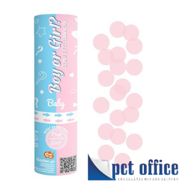 Konfetti kilövő ágyú baba Boy or Girl (fiú vagy lány?), Lány 15 cm