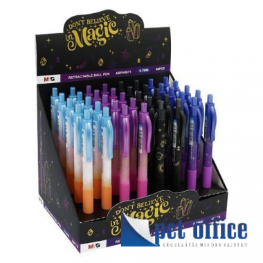 Golyóstoll nyomógombos M&G Galaxy 0,7 mm