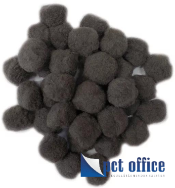 Zsenília pompom 30 mm 250 db-os szürke
