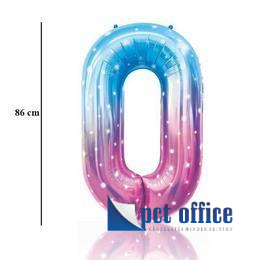 Lufi Fóliás Forma 34 inch-es 0-9-ig szám, Szülinap Starry Sky Fungram Vegyes színek