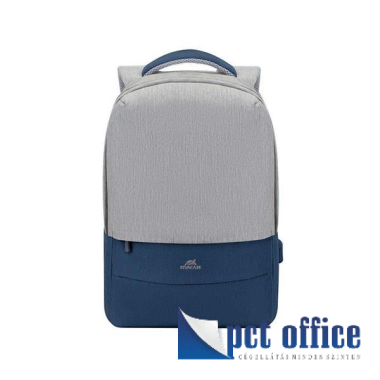 Iskolatáska, hátitáska RivaCase 7562 Anti-theft Grey/Dark blue