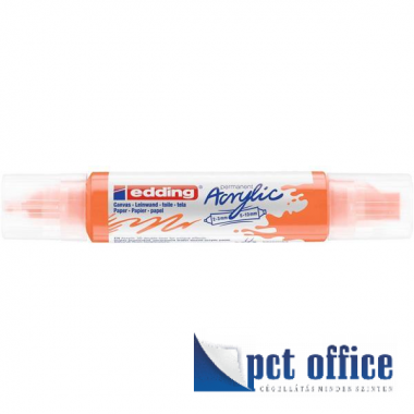 Akril marker Edding 5400 3D kétvégű 2-3 mm/ 5-10 mm Neon narancssárga