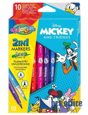 Filctoll készlet 10 db-os Kétvégű Colorino Disney Mickey and Friends