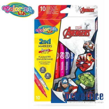 Filctoll készlet 10 db-os Kétvégű Colorino Disney Avangers