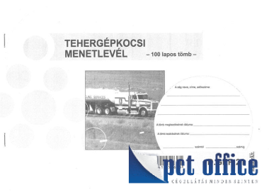 D.Gépj.21/Új Tehergépjármű menetlevél A4 Kamiker
