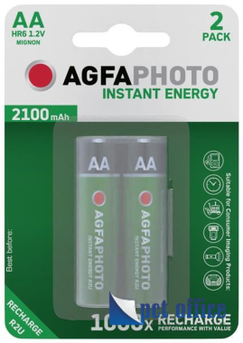 Tölthető elem, akku AA ceruza 2x2100 mAh AgfaPhoto